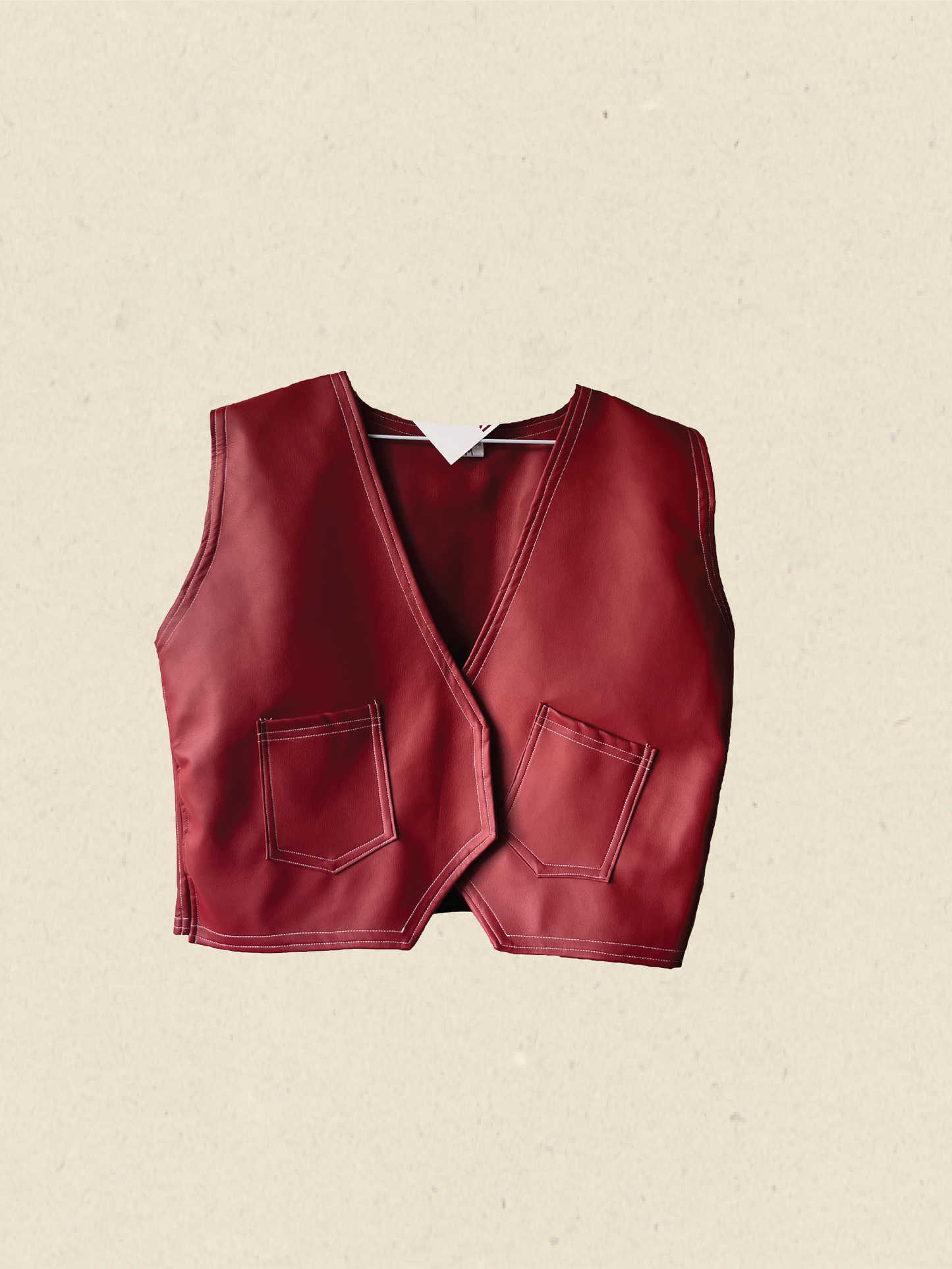 Burgundy red waistcoat